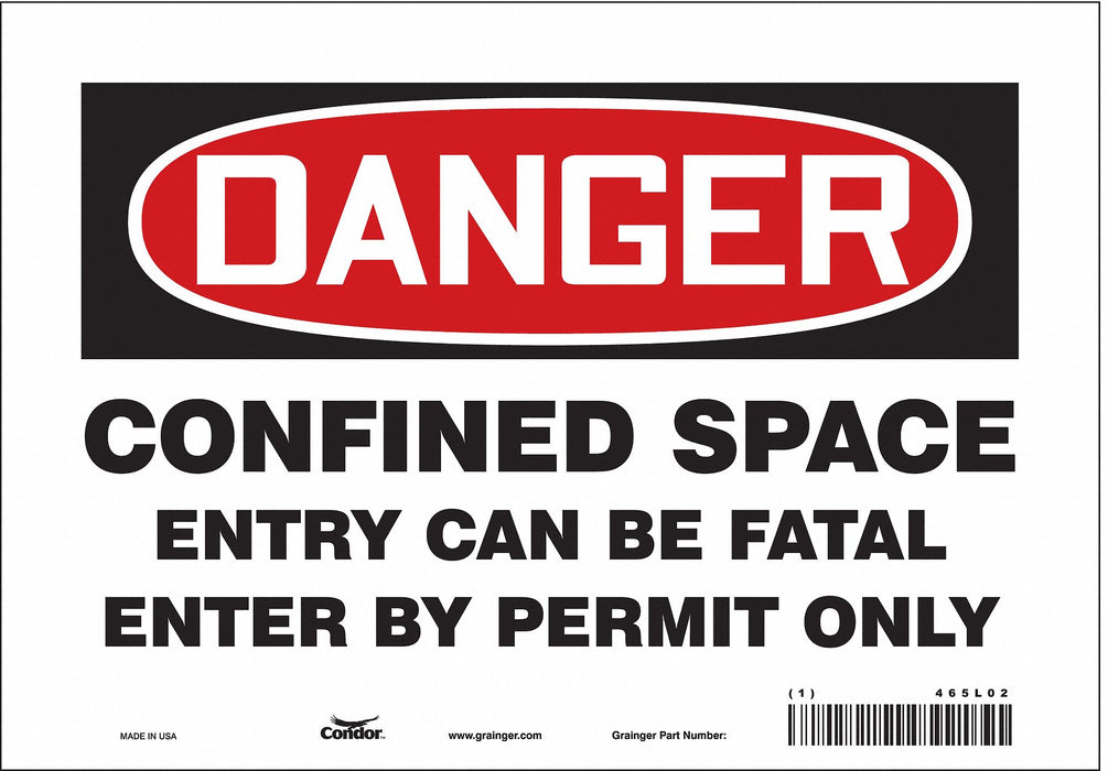 Safety Sign 7 inx10 in Vinyl