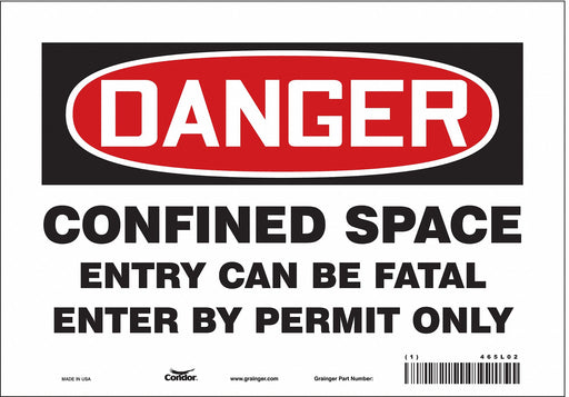 Safety Sign 7 inx10 in Vinyl