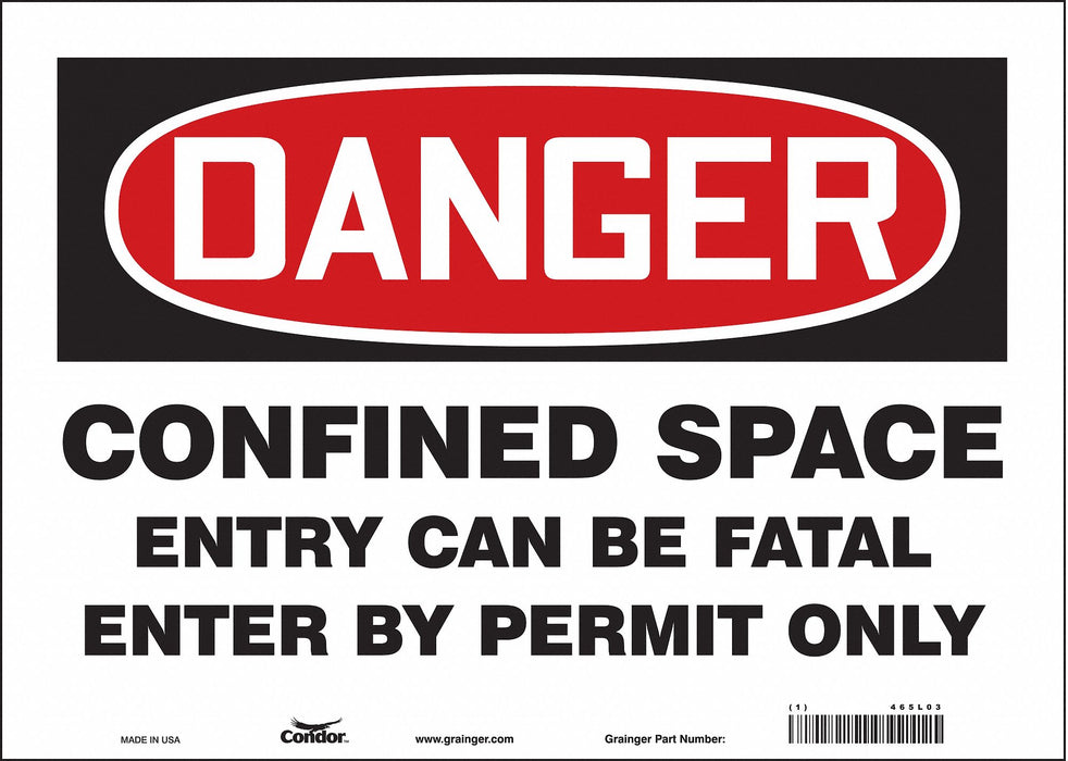 Safety Sign 10 inx14 in Vinyl