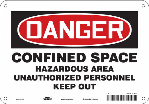 Safety Sign 7 in x 10 in Aluminum
