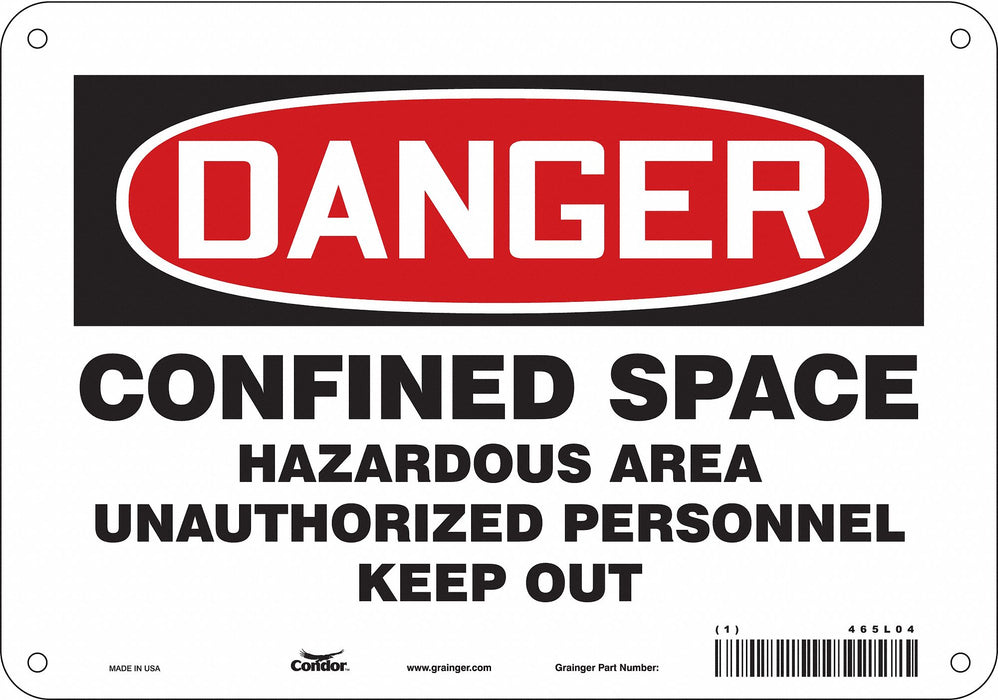 Safety Sign 7 in x 10 in Aluminum