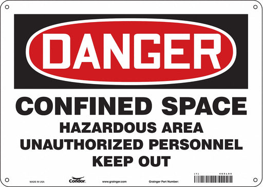 Safety Sign 10 inx14 in Aluminum