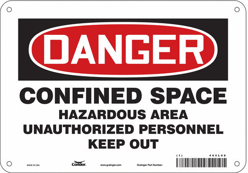 Safety Sign 7 in x 10 in Polyethylene