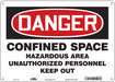 Safety Sign 10 inx14 in Polyethylene