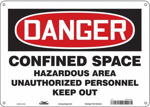 Safety Sign 10 inx14 in Polyethylene