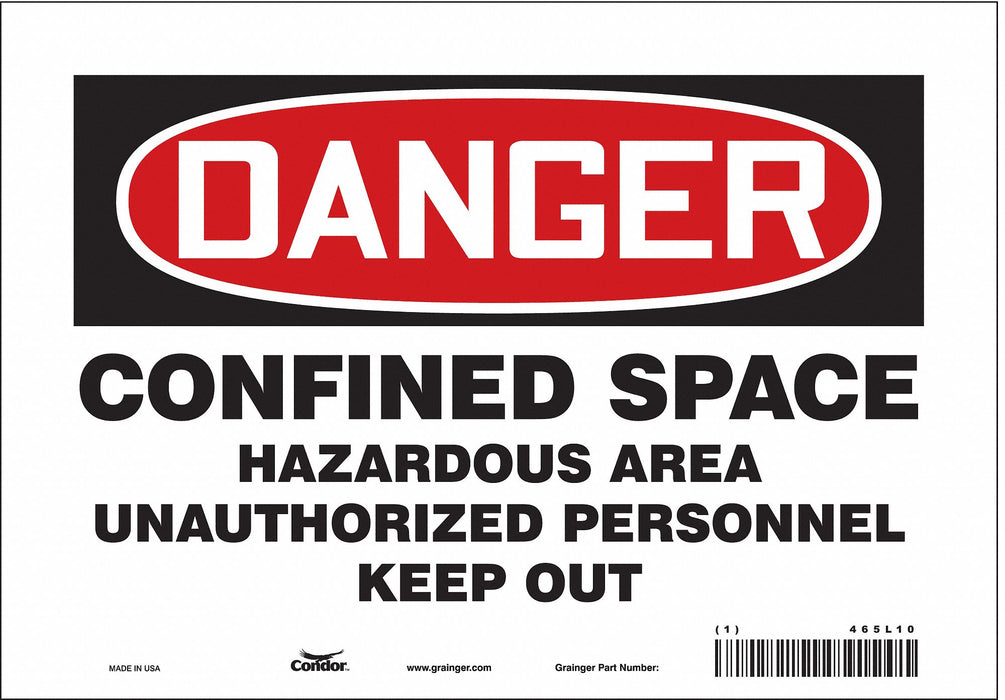 Safety Sign 7 inx10 in Vinyl