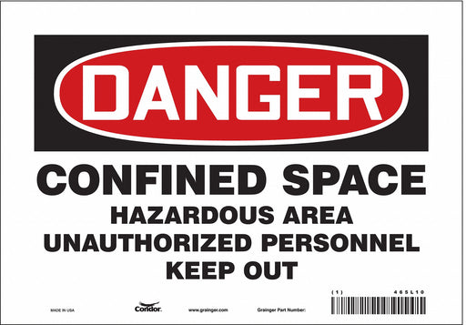 Safety Sign 7 inx10 in Vinyl
