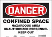 Safety Sign 10 inx14 in Vinyl