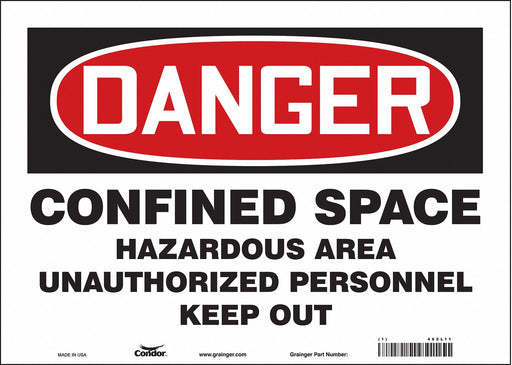 Safety Sign 10 inx14 in Vinyl