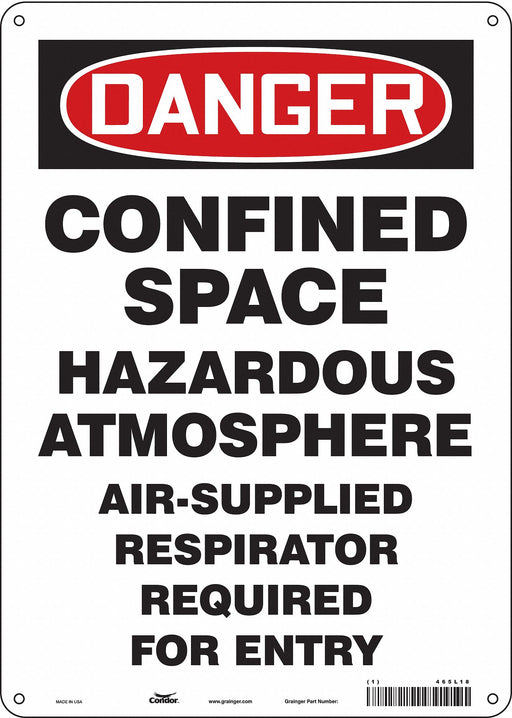 Safety Sign 14 in x 10 in Polyethylene