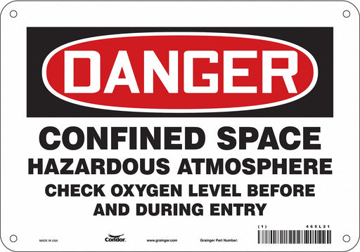 J6918 Safety Sign 7 in x 10 in Aluminum