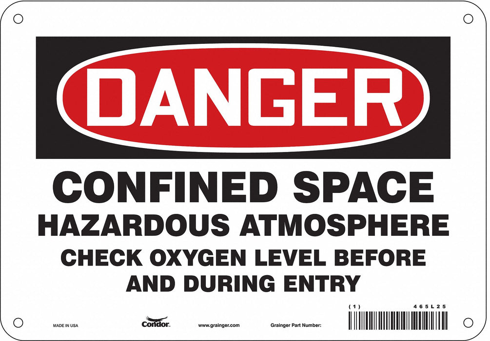 J6918 Safety Sign 7 inx10 in Polyethylene