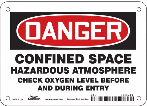 J6918 Safety Sign 5 inx7 in Vinyl