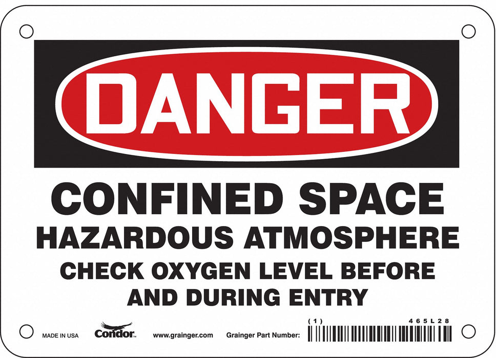 J6918 Safety Sign 5 inx7 in Vinyl