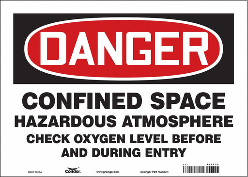 J6918 Safety Sign 10 in x 14 in Vinyl
