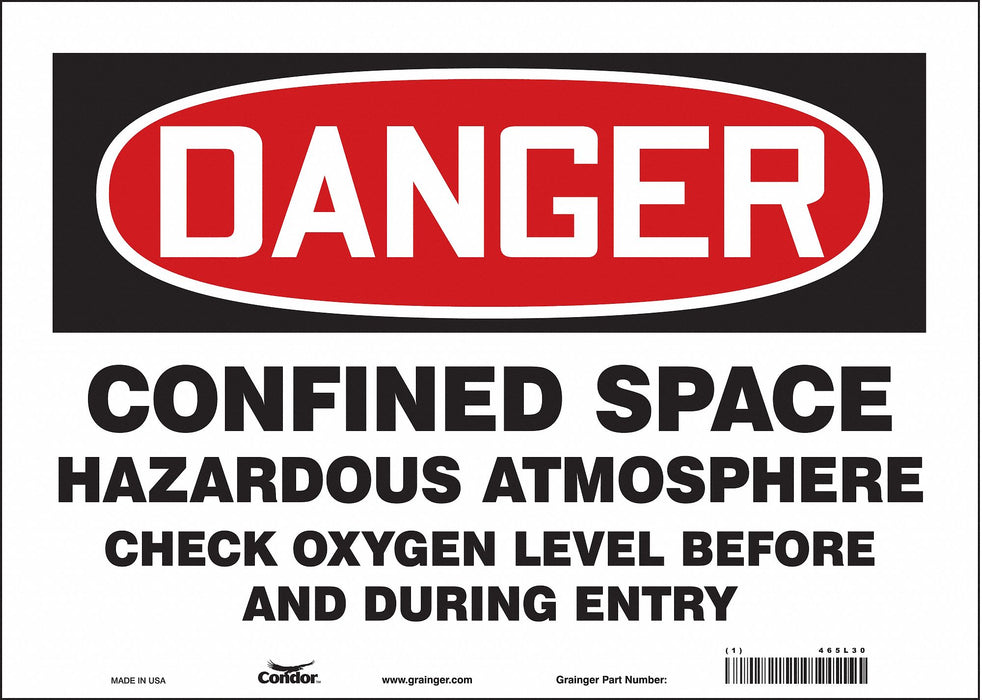 J6918 Safety Sign 10 in x 14 in Vinyl