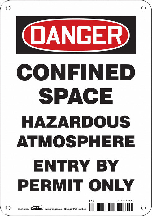 Safety Sign 10 in x 7 in Aluminum