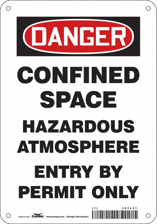 Safety Sign 10 in x 7 in Aluminum