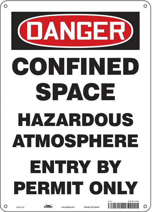 Safety Sign 14 in x 10 in Aluminum