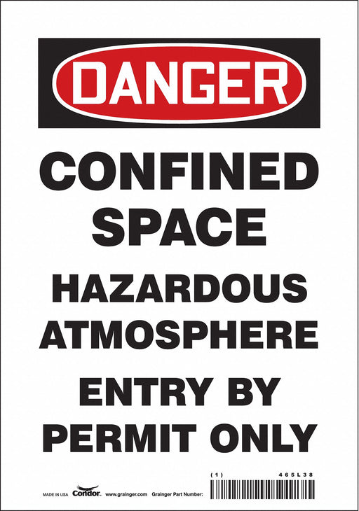 Safety Sign 10 in x 7 in Vinyl