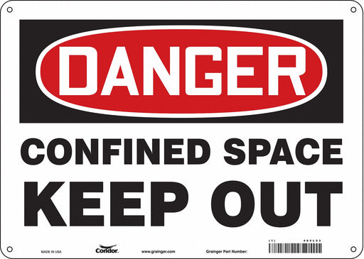 Safety Sign 10 inx14 in Polyethylene