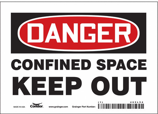 Safety Sign 5 inx7 in Vinyl