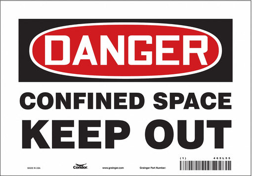 Safety Sign 7 in x 10 in Vinyl