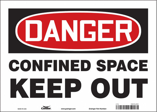 Safety Sign 10 inx14 in Vinyl
