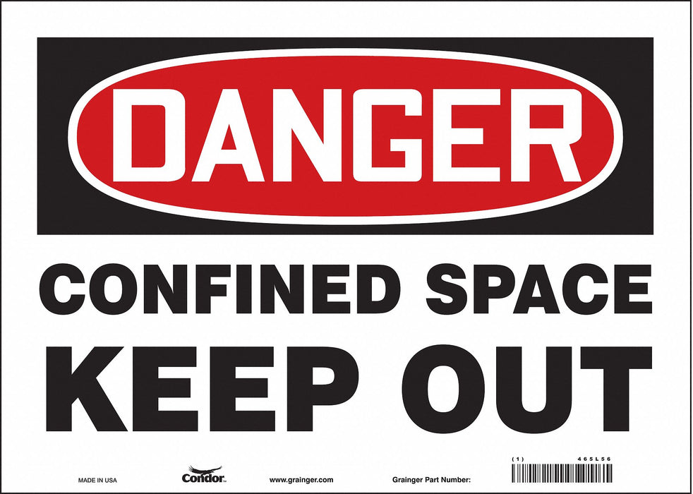 Safety Sign 10 inx14 in Vinyl