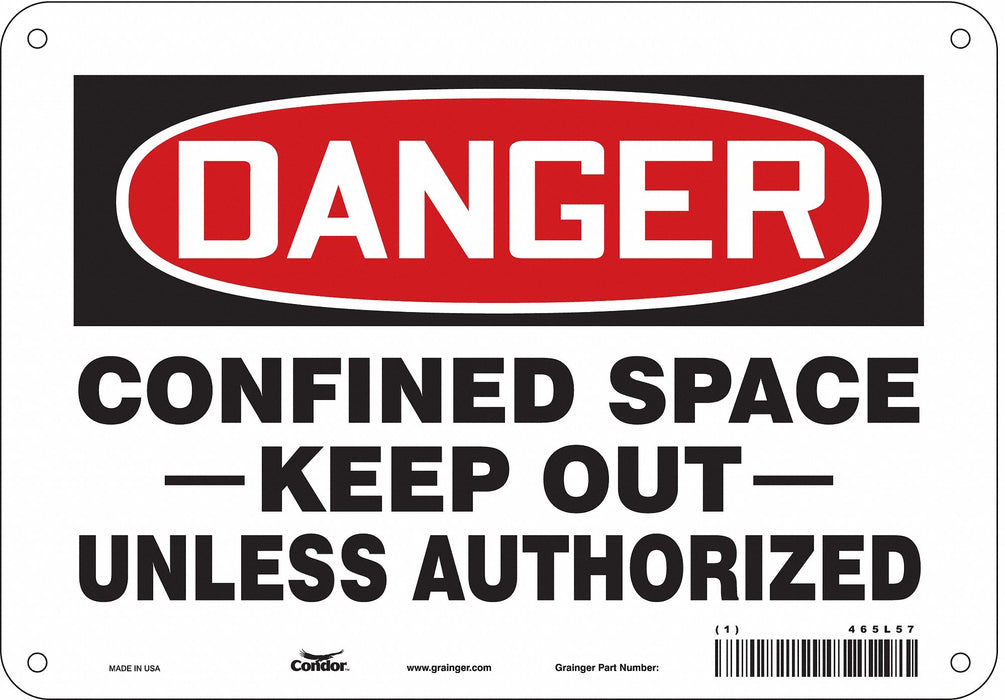 Safety Sign 7 in x 10 in Aluminum