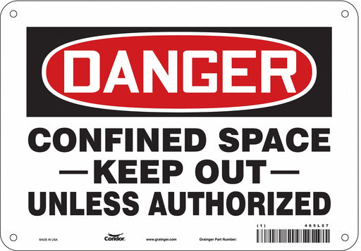Safety Sign 7 in x 10 in Aluminum