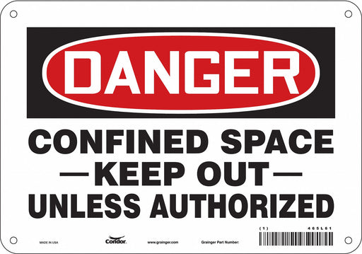 Safety Sign 7 inx10 in Polyethylene