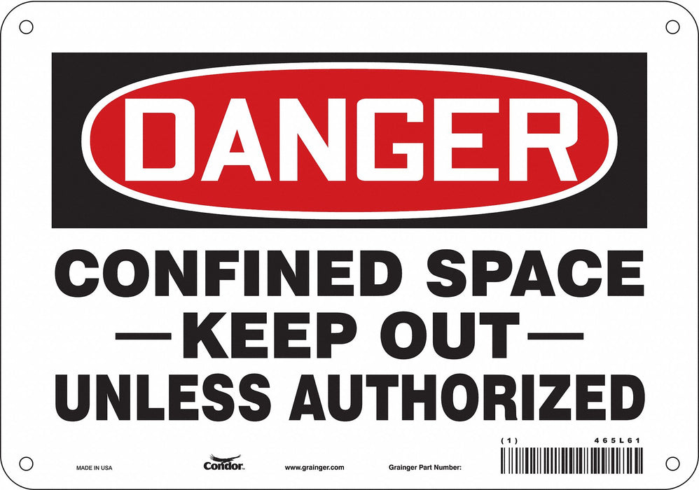 Safety Sign 7 inx10 in Polyethylene