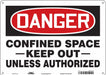Safety Sign 10 inx14 in Polyethylene