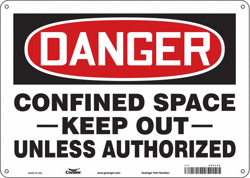 Safety Sign 10 inx14 in Polyethylene