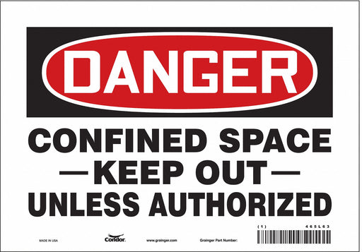 Safety Sign 7 inx10 in Vinyl