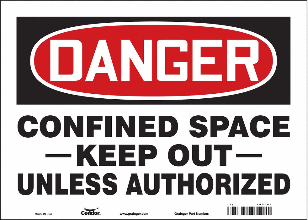 Safety Sign 10 inx14 in Vinyl