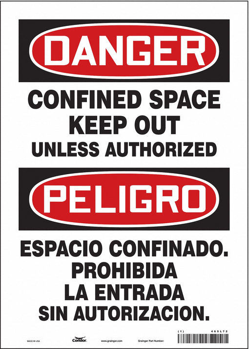 Safety Sign 14 inx10 in Vinyl