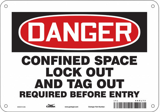 Safety Sign 7 in x 10 in Aluminum