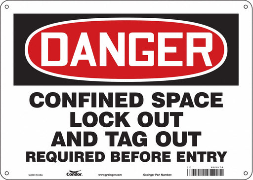 Safety Sign 10 inx14 in Aluminum
