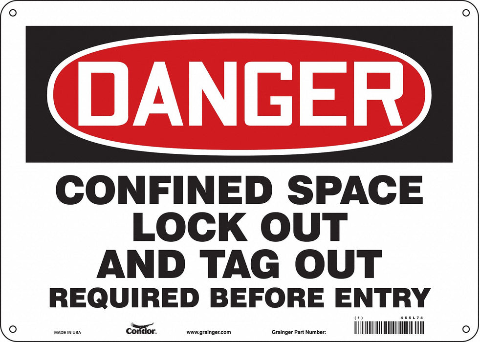 Safety Sign 10 inx14 in Aluminum