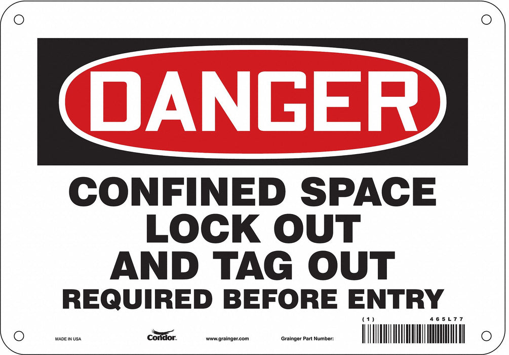 Safety Sign 7 inx10 in Polyethylene