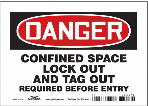 Safety Sign 5 inx7 in Vinyl