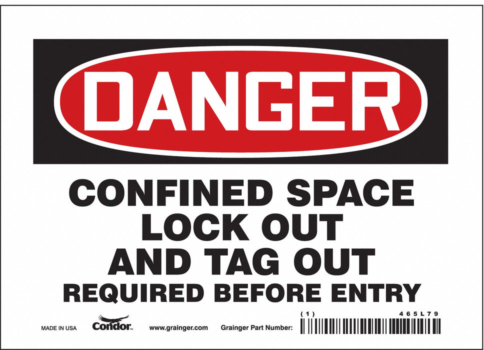Safety Sign 5 inx7 in Vinyl