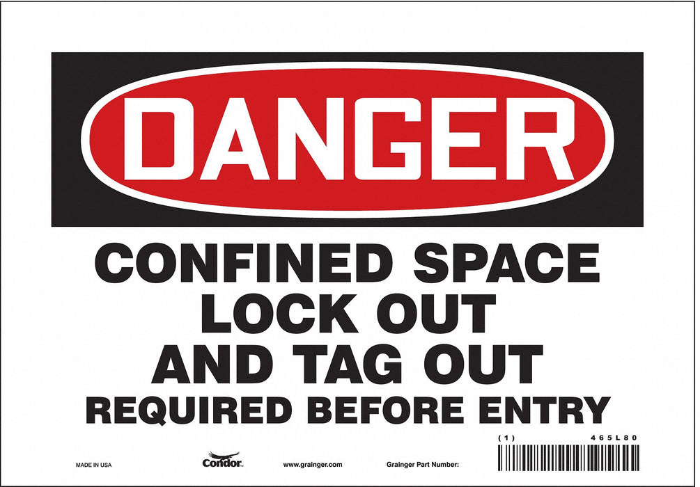 Safety Sign 7 inx10 in Vinyl