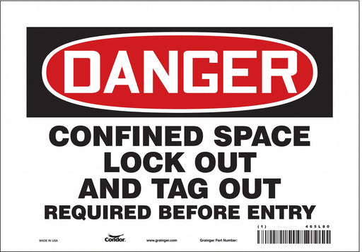 Safety Sign 7 inx10 in Vinyl