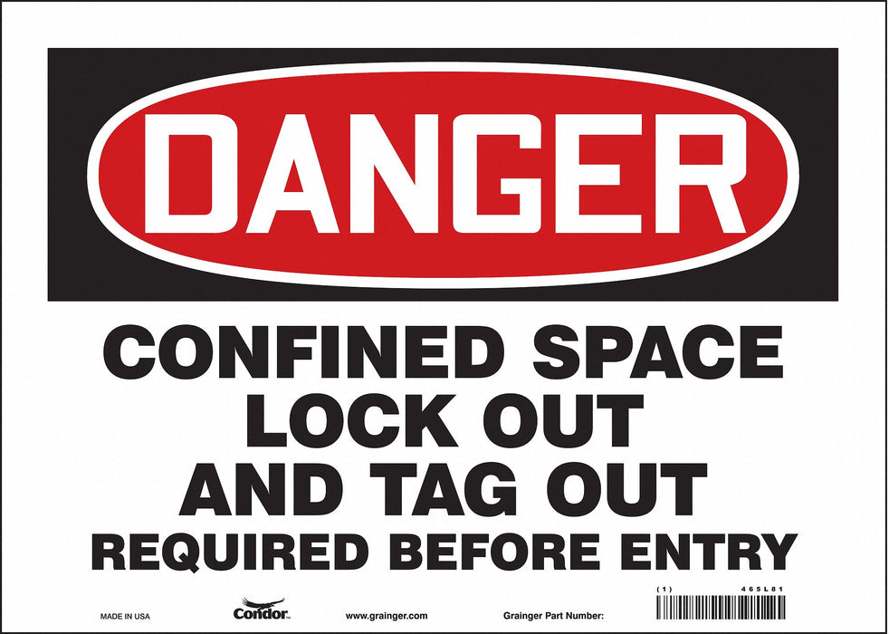 Safety Sign 10 inx14 in Vinyl