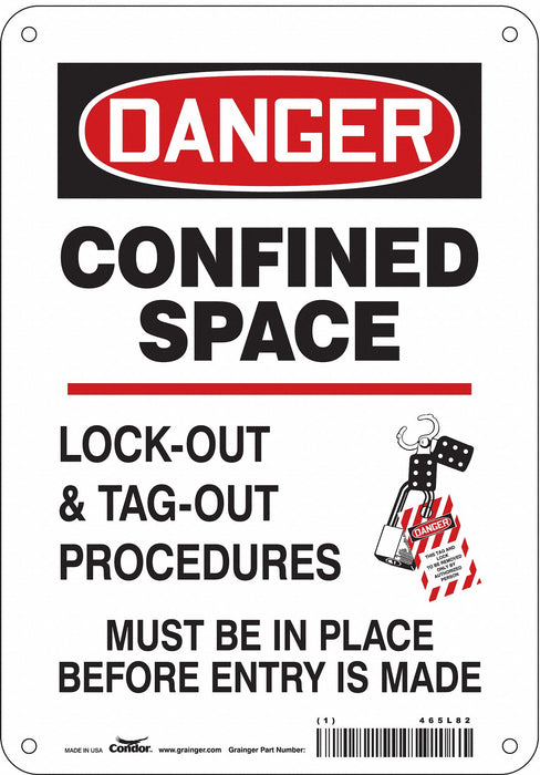 J8749 Safety Sign 10 inx7 in Aluminum