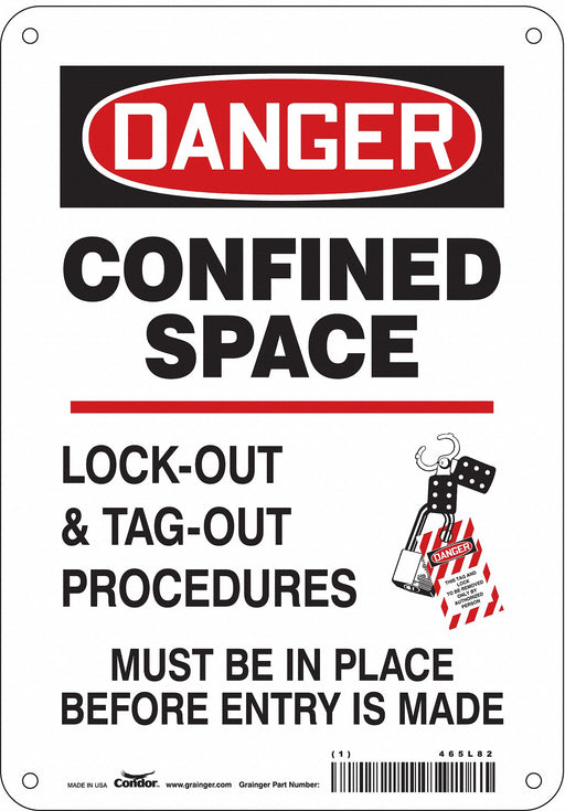 J8749 Safety Sign 10 inx7 in Aluminum
