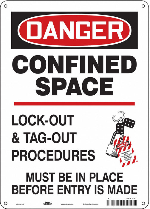 J8749 Safety Sign 14 inx10 in Polyethylene